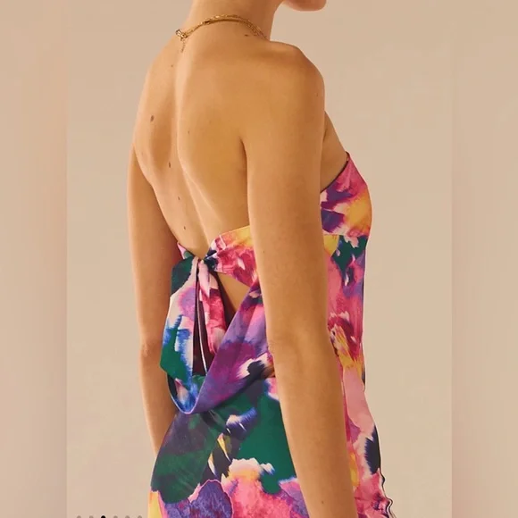 Peppermayo | Carried Away Maxi Floral Strapless Dress Size: 2 - Picture 2 of 6